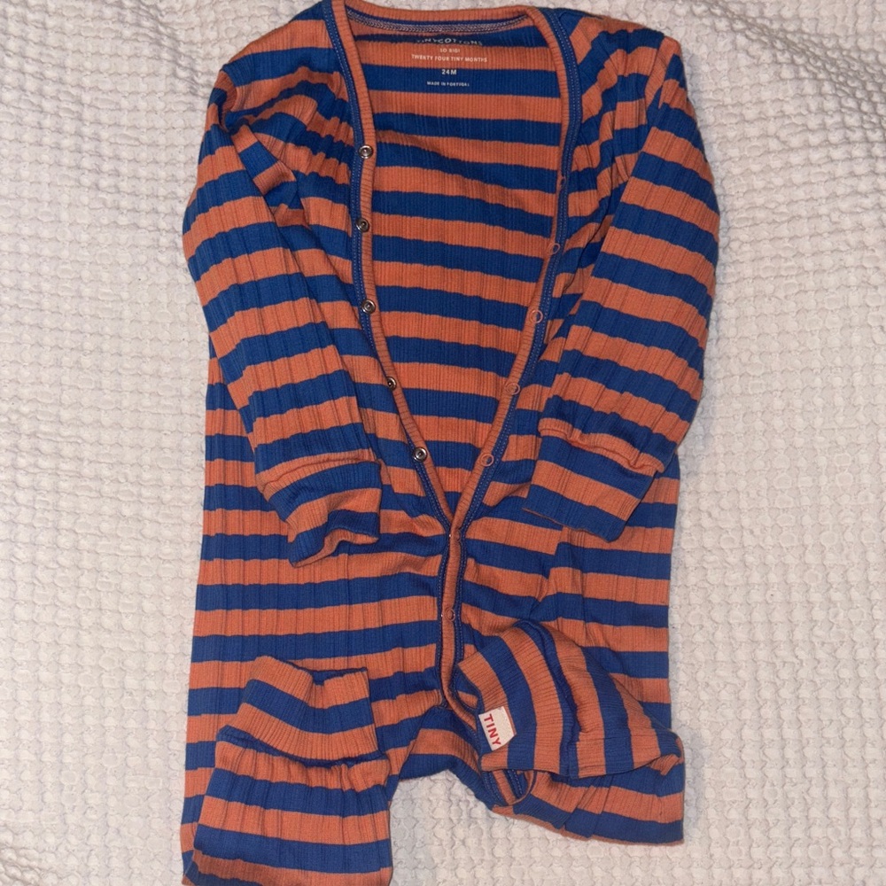Striped Orange and Blue Cardigan